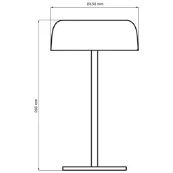 Lampa stołowa LED Sanico Goldlux Trypolis, USB-C, czarna