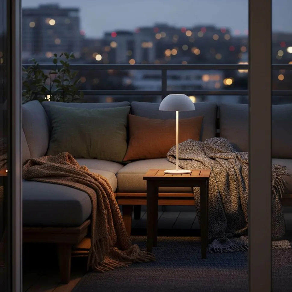 Lampa stołowa LED Sanico Goldlux Tanzania, USB-C, biała