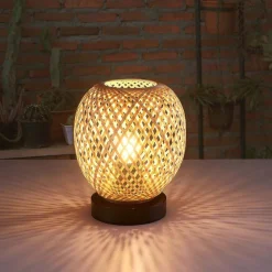 Lampa stołowa Sanico Goldlux Zanzibar Natural, 18 x 21 cm, E27