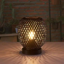 Lampa stołowa Sanico Goldlux Zanzibar Black, 18 x 21 cm, E27