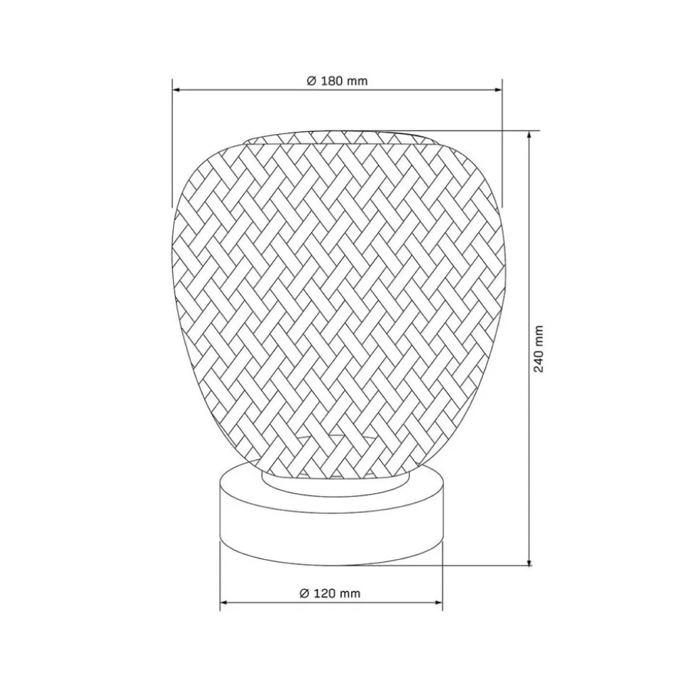 Lampa stołowa Sanico Goldlux Zanzibar Black, 18 x 21 cm, E27
