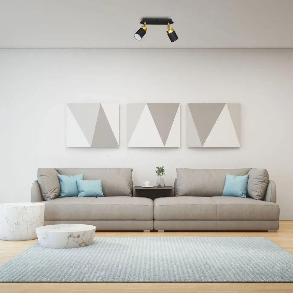 Lampa sufitowa Milagro Joker 2 x GU10, czarno-złota