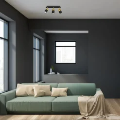Lampa sufitowa Milagro Joker 3 x GU10, czarno-złota