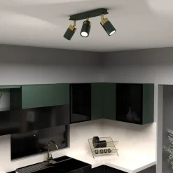 Lampa sufitowa Milagro Joker 3 x GU10, zielono-złota