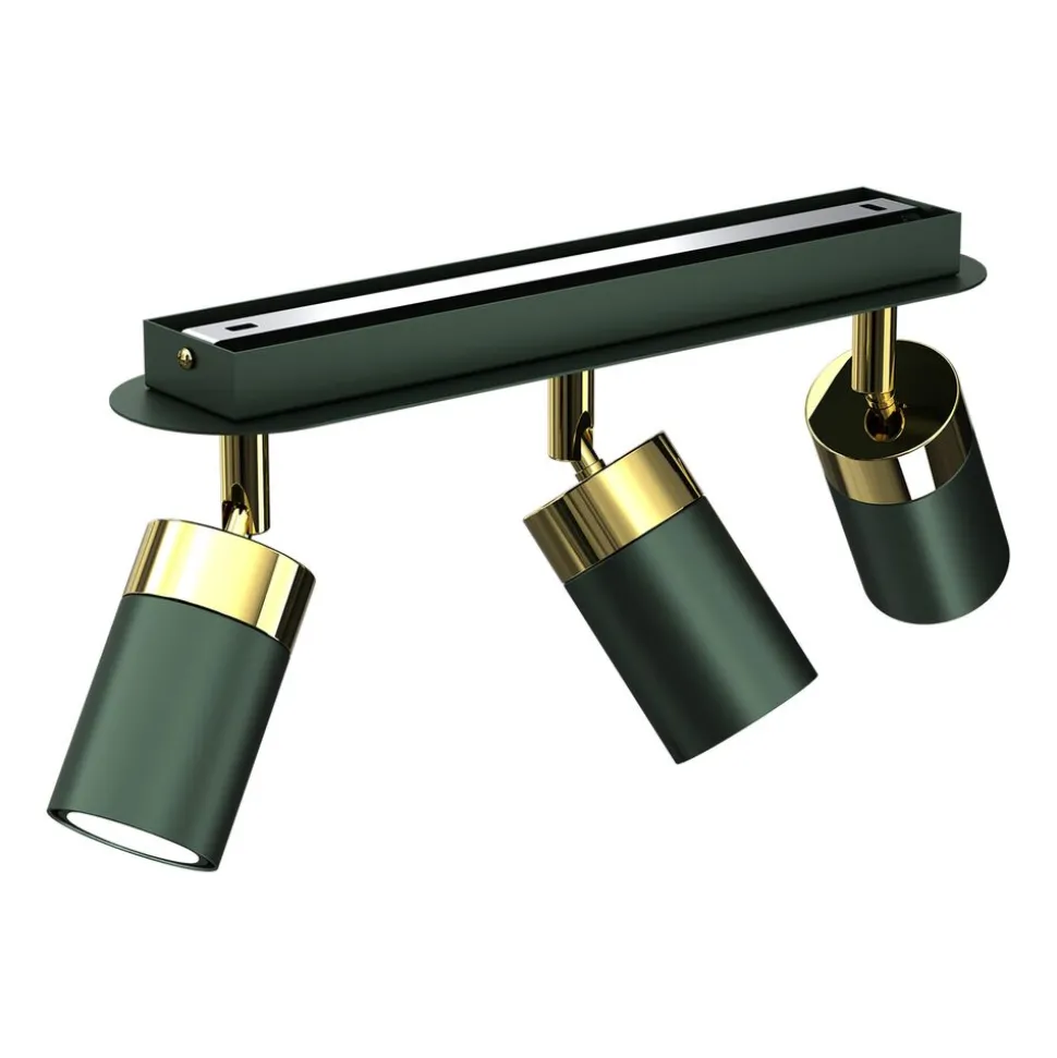 Lampa sufitowa Milagro Joker 3 x GU10, zielono-złota