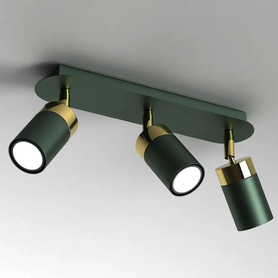 Lampa sufitowa Milagro Joker 3 x GU10, zielono-złota