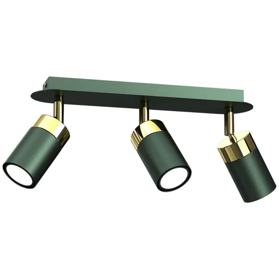 Lampa sufitowa Milagro Joker 3 x GU10, zielono-złota