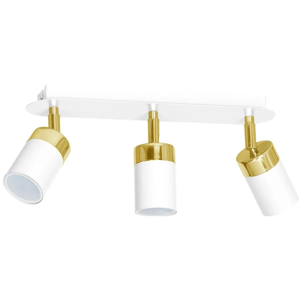 Lampa sufitowa Milagro Joker 3 x GU10, biało-złota