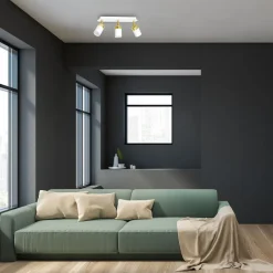 Lampa sufitowa Milagro Joker 3 x GU10, biało-złota