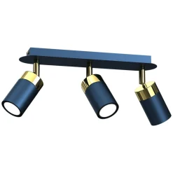 Lampa sufitowa Milagro Joker 3 x GU10, granatowo-złota
