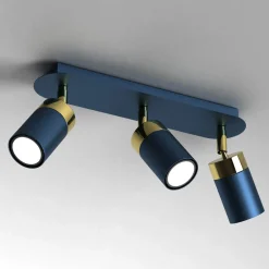 Lampa sufitowa Milagro Joker 3 x GU10, granatowo-złota