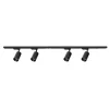 Lampa sufitowa Milagro Pipe Track 4 x GU10, na szynie, 1,5 m, czarna