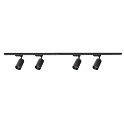 Lampa sufitowa Milagro Pipe Track 4 x GU10, na szynie, 1,5 m, czarna