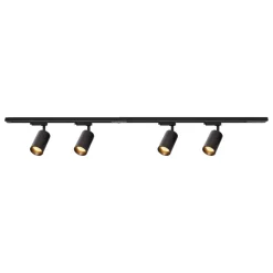 Lampa sufitowa Milagro Pipe Track 4 x GU10, na szynie, 1,5 m, czarna