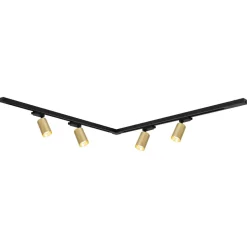 Lampa sufitowa Milagro Pipe Track 4 x GU10, na szynie, 1,5 m, złoty