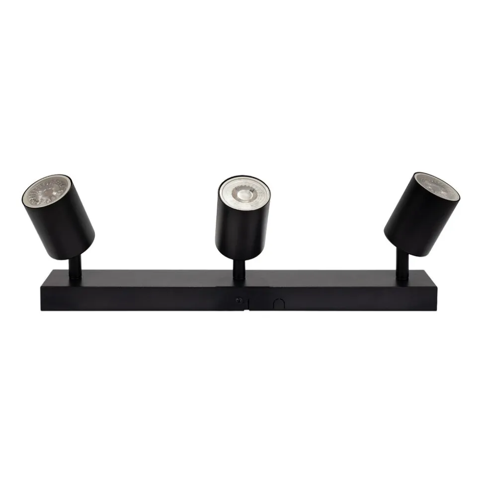 Lampa sufitowa podłużna LED Lethe, 3 punkty świetlne, 345 lm, czarna