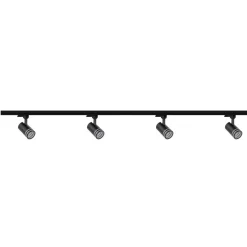 Lampa sufitowa Sanico Goldlux Milano 4 x GU10, na szynie, 2 x 1 m, czarna