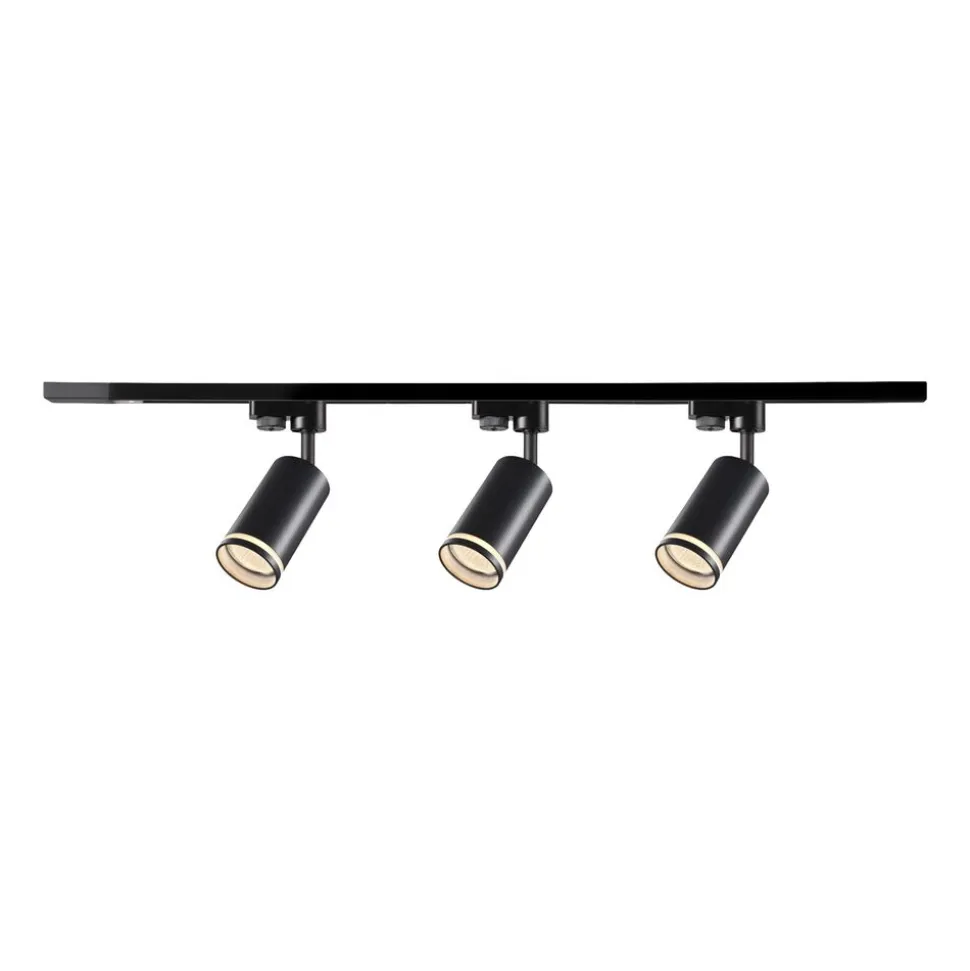 Lampa sufitowa Sanico Goldlux Paris 3 x GU10, na szynie, 1 m, czarna
