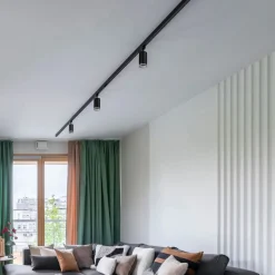 Lampa sufitowa Sanico Goldlux Paris 3 x GU10, na szynie, 1 m, czarna