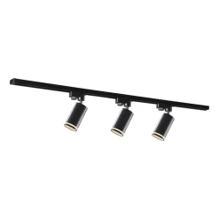 Lampa sufitowa Sanico Goldlux Paris 3 x GU10, na szynie, 1 m, czarna