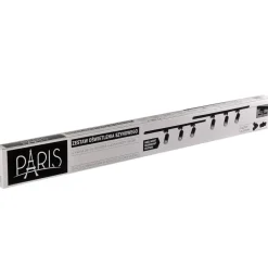 Lampa sufitowa Sanico Goldlux Paris 6 x GU10, na szynie, 2 x 1 m, czarna