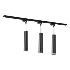 Lampa sufitowa wisząca Sanico Goldlux Paris, na szynie, 3 x 10GU, 1 m, czarna