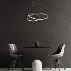Lampa wisząca LED Sanico Goldlux Zefira, 50 cm, 4000K, antracyt