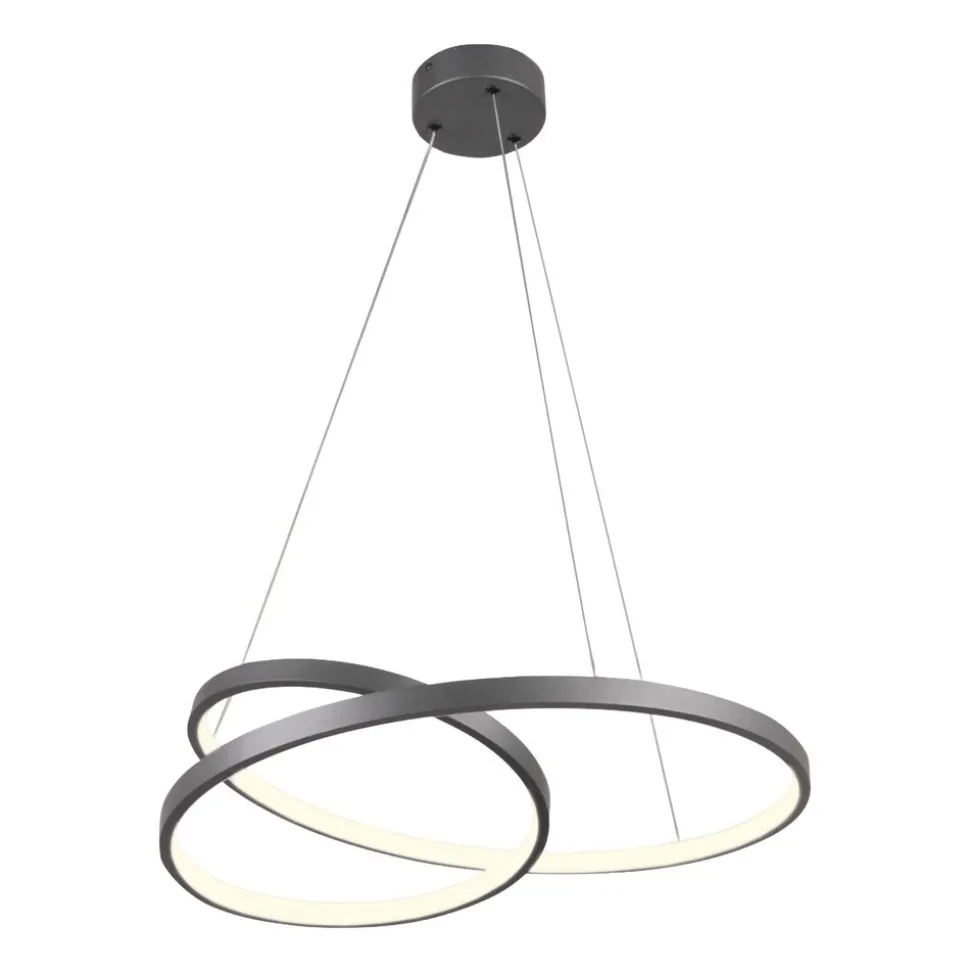 Lampa wisząca LED Sanico Goldlux Zefira, 50 cm, 4000K, antracyt