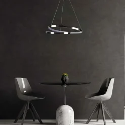 Lampa wisząca LED Sanico Goldlux Zefira, 50 cm, 4000K, nikiel