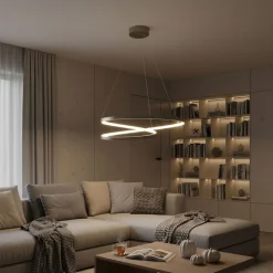 Lampa wisząca LED Sanico Goldlux Zefira, 50 cm, 4000K, nikiel