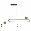 Lampa wisząca LED Sanico Goldlux Florentyna, 48 W, 4000K, trawertyn, czarna