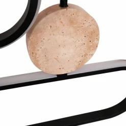 Lampa wisząca LED Sanico Goldlux Florentyna, 48 W, 4000K, trawertyn, czarna