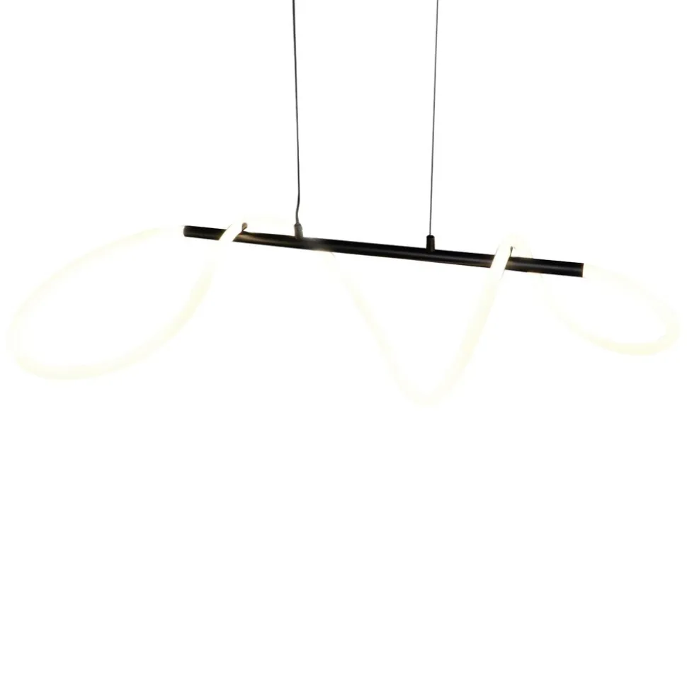 Lampa wisząca LED Sanico Goldlux Emma, 38 W, 4450lm, 4000K, czarna