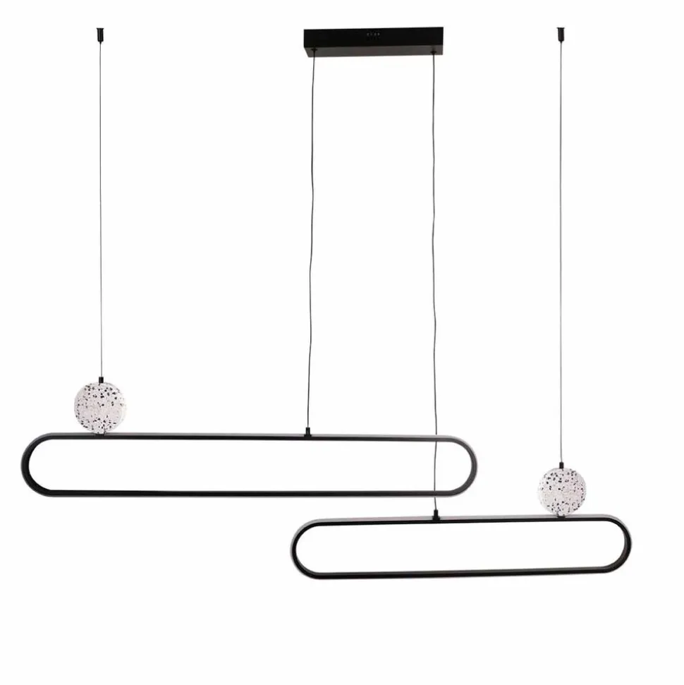 Lampa wisząca LED Sanico Goldlux Florentyna, 48 W, 4000K, lastryko, czarna