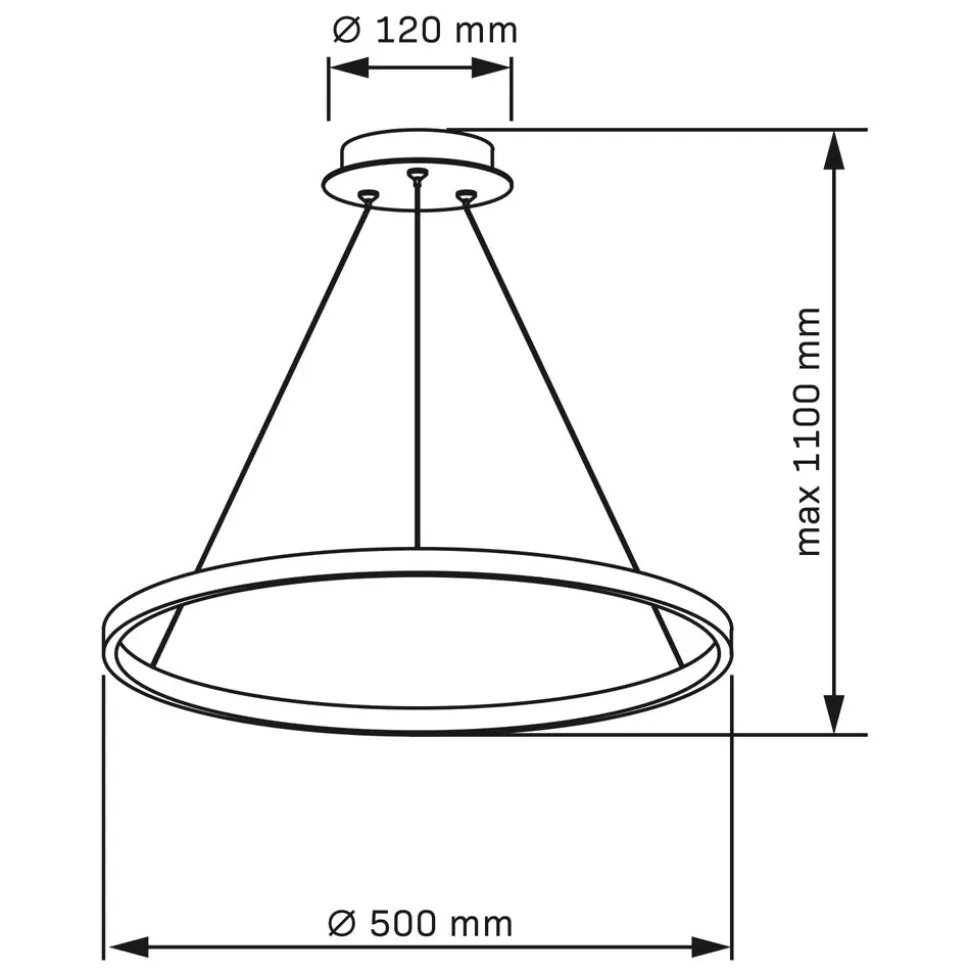 Lampa wisząca LED Sanico Goldlux Lea 1, 20 W, 4000K, srebrna