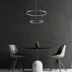 Lampa wisząca LED Sanico Goldlux Lea 2, 35 W, 4000K, srebrna