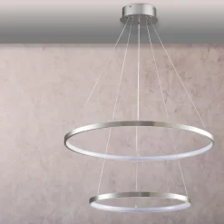 Lampa wisząca LED Sanico Goldlux Lea 2, 35 W, 4000K, srebrna