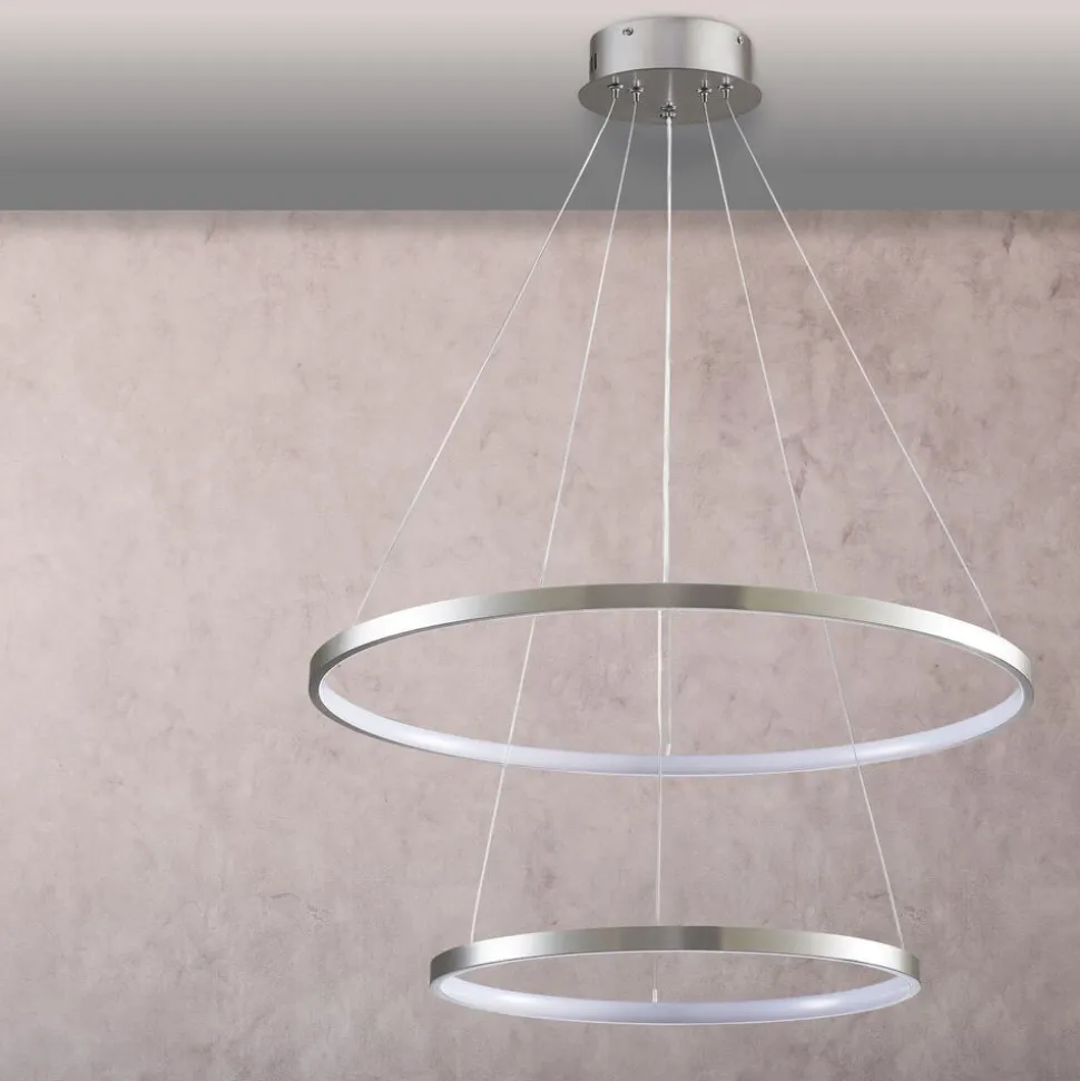 Lampa wisząca LED Sanico Goldlux Lea 2, 35 W, 4000K, srebrna