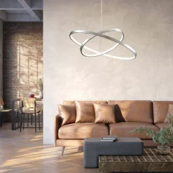 Lampa wisząca LED Sanico Goldlux Lea 2, 35 W, 4000K, srebrna