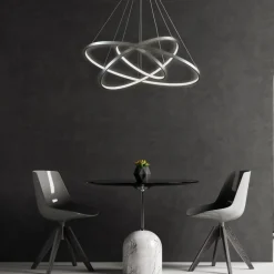 Lampa wisząca LED Sanico Goldlux Lea 3, 60 W, 4000K, srebrna