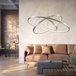 Lampa wisząca LED Sanico Goldlux Lea 3, 60 W, 4000K, srebrna