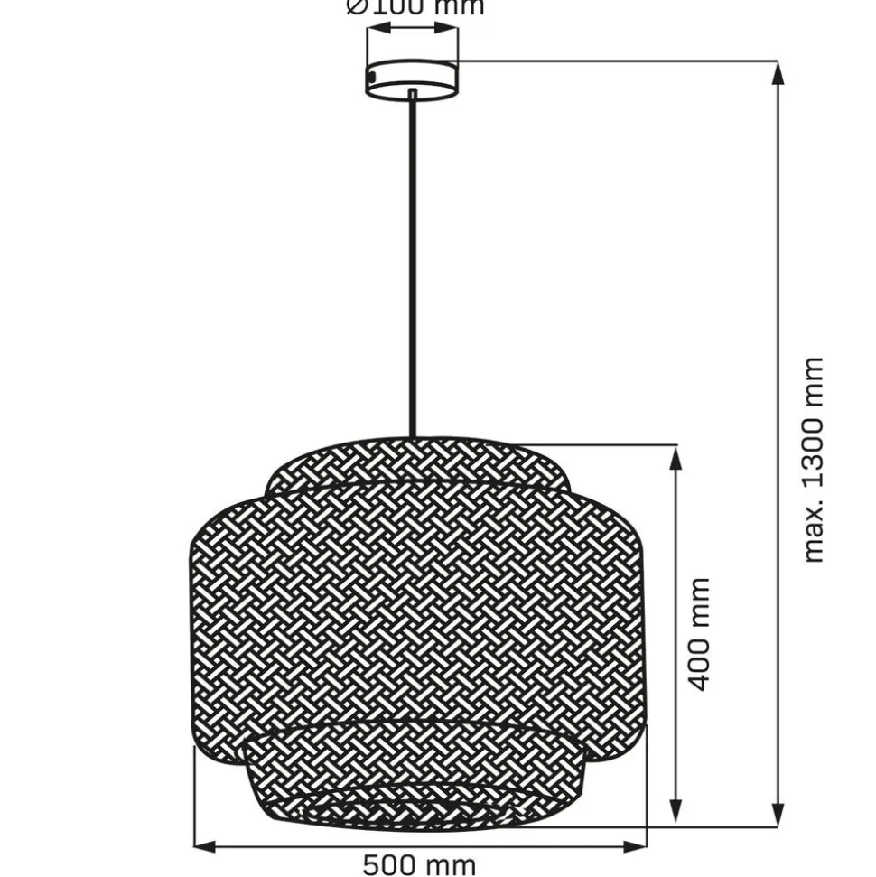 Lampa wisząca Sanico Goldlux Berta XL, 50 x 40 cm, E27