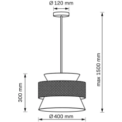 Lampa wisząca Sanico Goldlux Grenada, 40 x 30 cm, E27