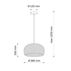 Lampa wisząca Sanico Goldlux Korfu, 38 x 20 cm, E27