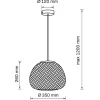 Lampa wisząca Sanico Goldlux Zanzibar Black, 35 x 26 cm, E27