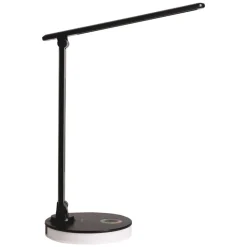 Lampka biurkowa LED Smukee, z podświetlaną podstawą, bezprzewodowa, czarna