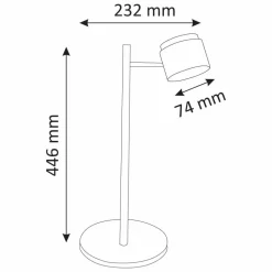 Lampka biurkowa Sanico Goldlux Kubik LED, 3000K, biała