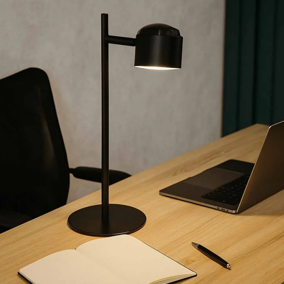 Lampka biurkowa Sanico Goldlux Kubik LED, 3000K, czarna
