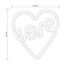 Lampka dekoracyjna LED Sanico Goldlux, neon serce love