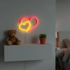 Lampka dekoracyjna LED Sanico Goldlux, neon serca